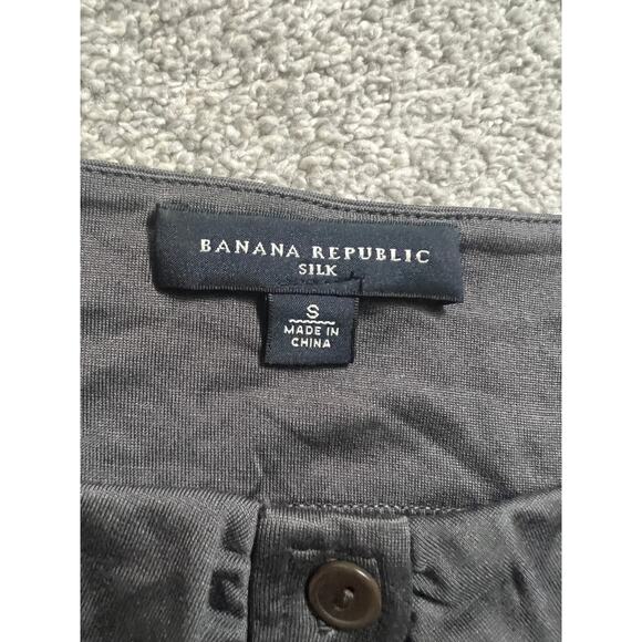 Banana Republic 100% Silk Dress Womens Small Gray Sleeveless Career Stretchy - Picture 8 of 12